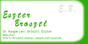 eszter brosztl business card